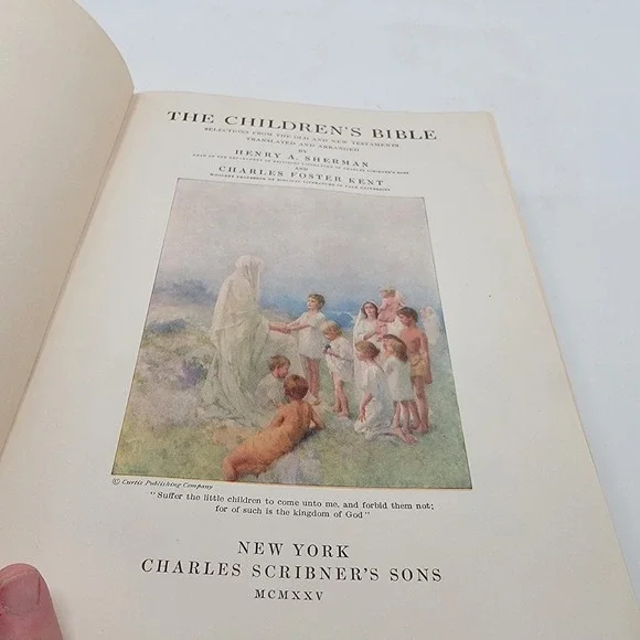 Sherman Kent The Children's Bible Hardcover Scribner Classics Illustrated Good - Picture 15 of 16